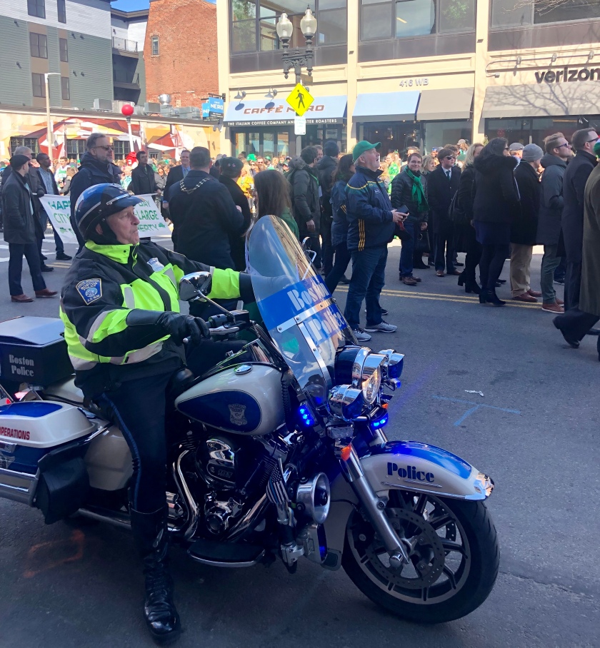 St. Patrick's Day Parade 2019. Mayor Martin Walsh and Police Commissioner William Gross were among the marchers. Photo: Catherine McGloin